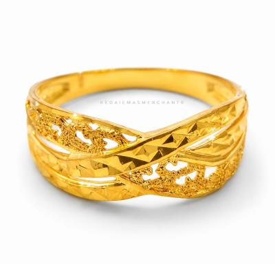Merchant9 Cincin Emas Silang Dimensi Kerawang