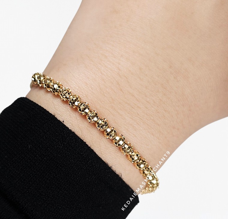 Merchant9 Rantai Tangan Choker Sauh Petak Candy Honeycomb L:0.4CM