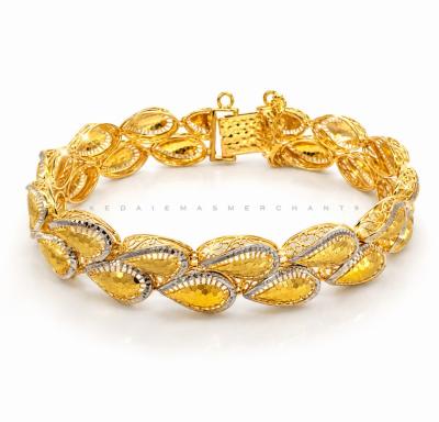 Merchant9 Rantai Tangan Marquise Kerawang Honeycomb 2 Layer 2C L:1.2CM