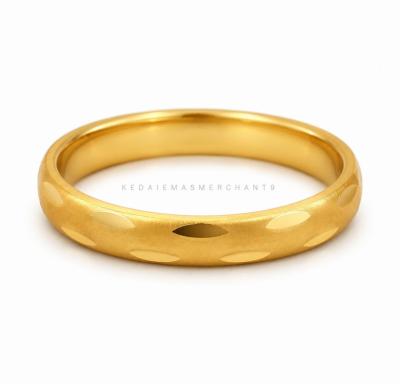 Merchant9 Cincin Emas Belah Rotan Batik L:0.25CM