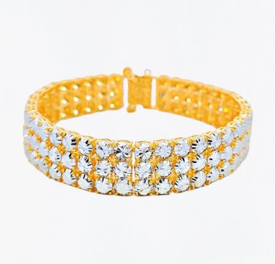 Merchant9 Rantai Tangan Louise Diamond Cut 3 Layer L:1.4CM (KLIP PETAK)