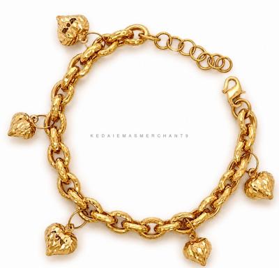 Merchant9 Rantai Tangan Sauh Oval Dimensi Gantung Love L:0.6CM