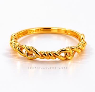 Merchant9 Cincin Emas Rope Minimalist L:0.3CM
