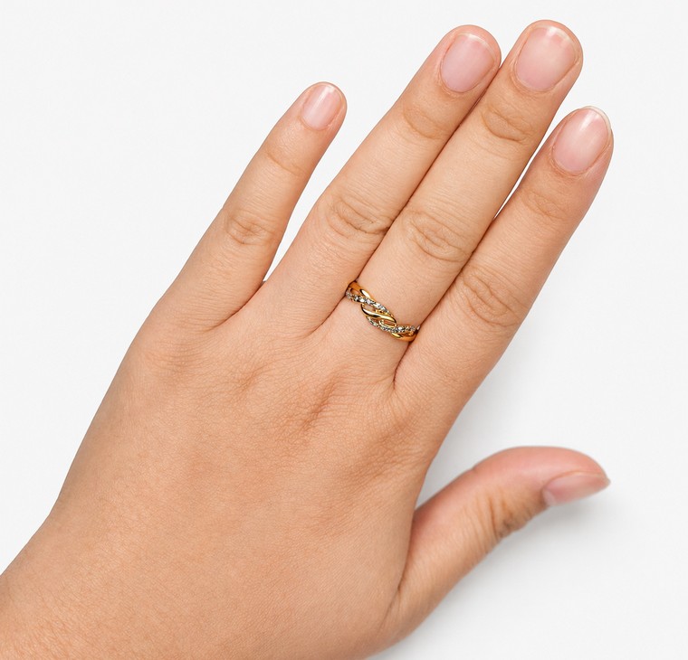 Merchant9 Cincin Emas Wave Silang 2C