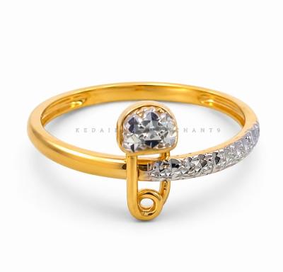 Merchant9 Cincin Emas Celeste Embrace Diamond Cut Minimalist 2C