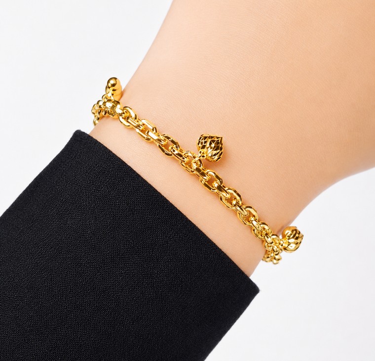 Merchant9 Rantai Tangan Sauh Dimensi Gantung Love L:0.3CM