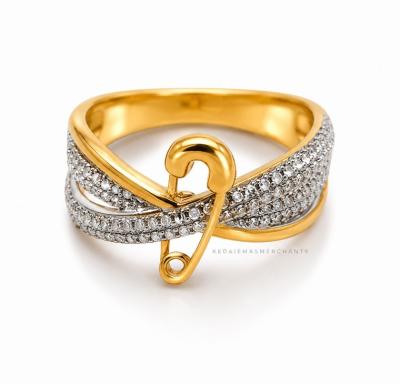 Merchant9 Cincin Emas Celeste Embrace Silang Diamond Cut 2C