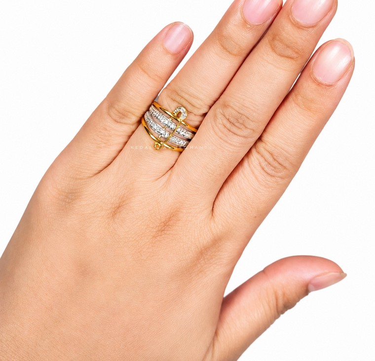 Merchant9 Cincin Emas Celeste Embrace Lintah Diamond Cut 2C