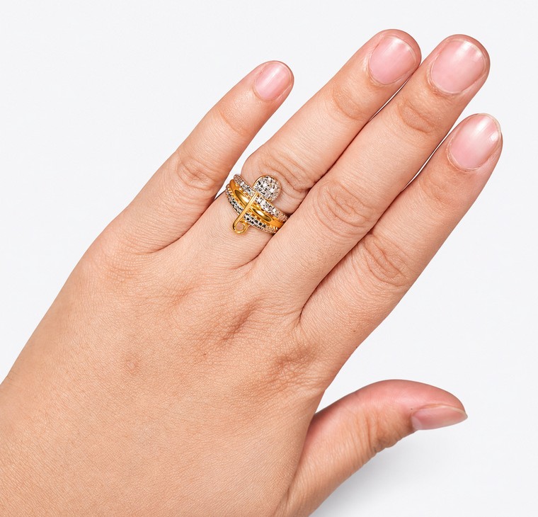 Merchant9 Cincin Emas Celeste Embrace Lintah Diamond Cut 2C