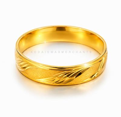 Merchant9 Cincin Emas Belah Rotan Wave