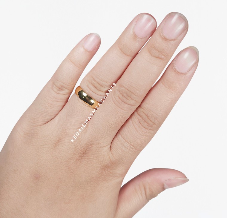 Merchant9 Cincin Emas Belah Rotan LOTR Padu L:0.5CM