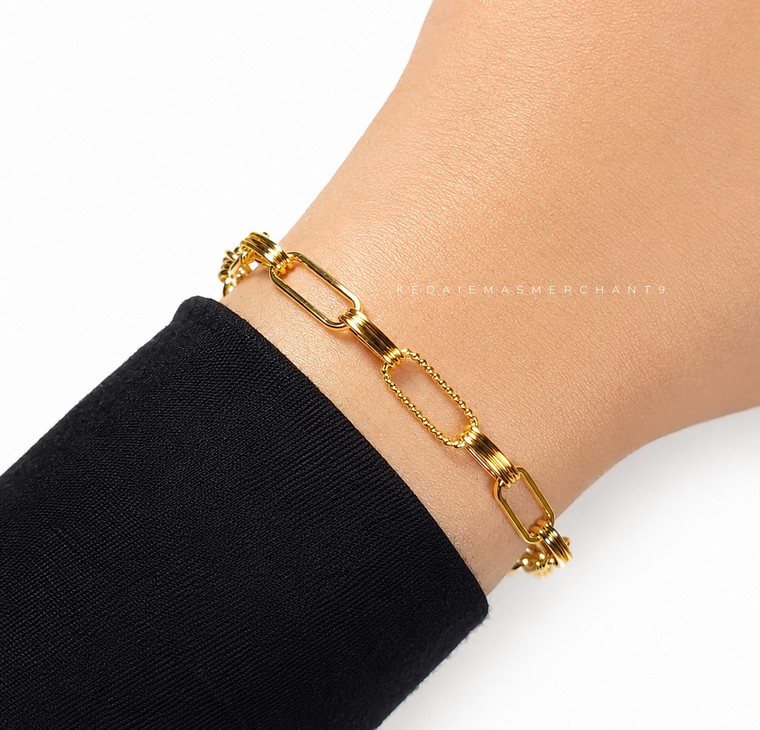 Merchant9 Rantai Tangan Sauh Rope Polish Double L:0.5CM
