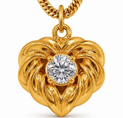 Merchant9 Loket Love Permata Polish L:1.6CM (HARD GOLD- Supper Hollow)