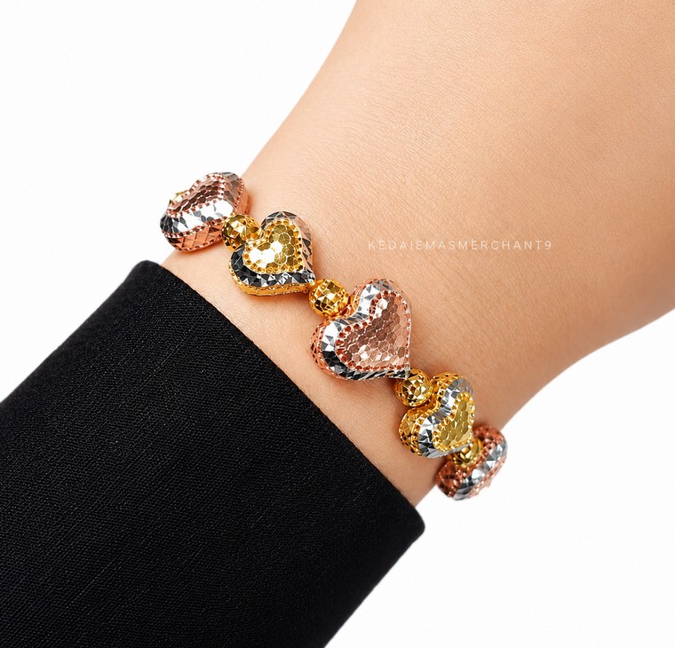 Merchant9 Rantai Tangan Choker Belut Honey Love 3C L:1.4CM