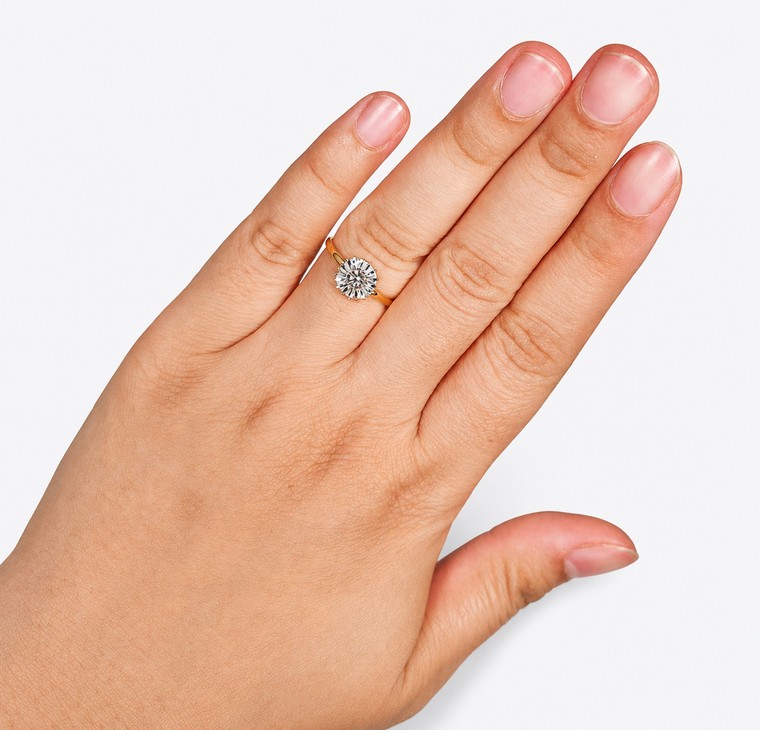 Merchant9 Cincin Emas Sunflower Diamond Cut Minimalist 2C