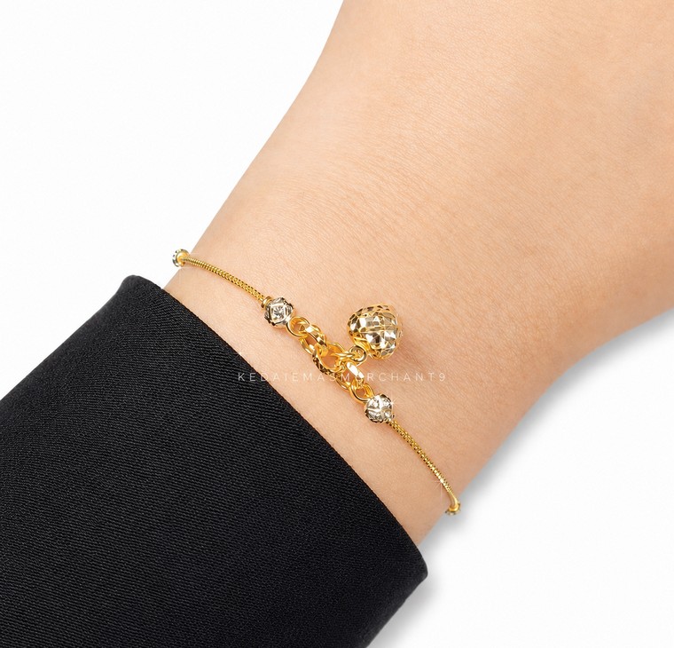 Merchant9 Rantai Tangan Choker Mesin Box Kendi Candy Nonagon Gantung Love L:0.45CM