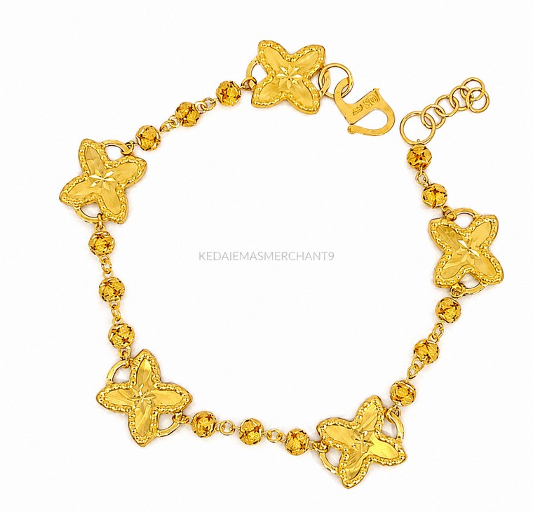 Merchant9 Rantai Tangan Clover X Bebola Star II 3C L:1.1CM