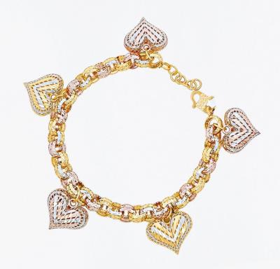 Merchant9 Rantai Tangan Kendi Kerawang Gantung Love 3C L:0.7CM