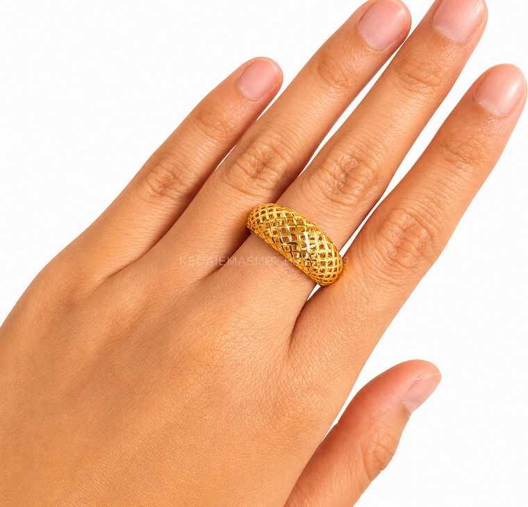 Merchant9 Cincin Emas Lintah Net L:0.9CM