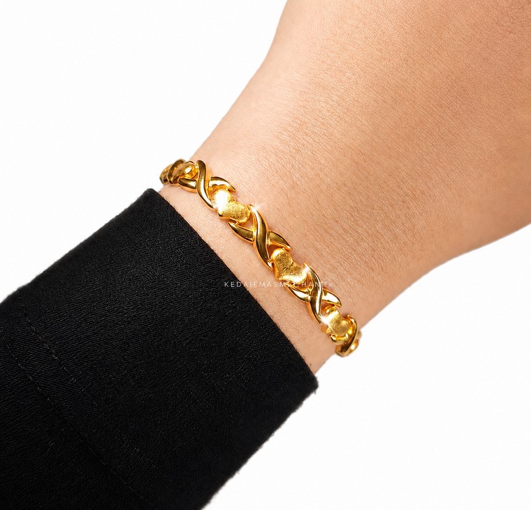 Merchant9 Rantai Tangan Aurora Love Matte L:1.1CM