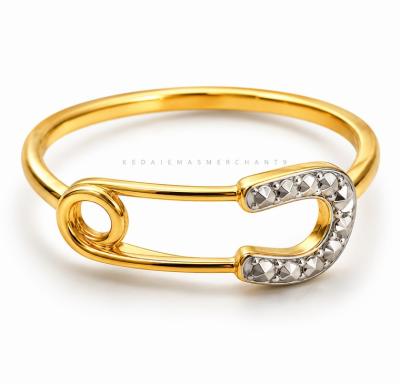 Merchant9 Cincin Emas Celeste Embrace Diamond Cut Minimalist 2C