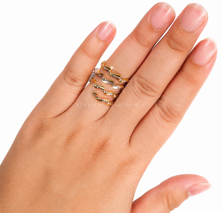 Merchant9 Cincin Snake Wave Chrome I