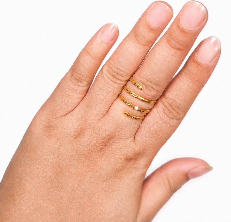 Merchant9 Cincin Emas Snake Dot