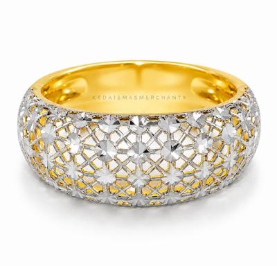 Merchant9 Cincin Emas Lintah Kerawang 2C L:0.9CM