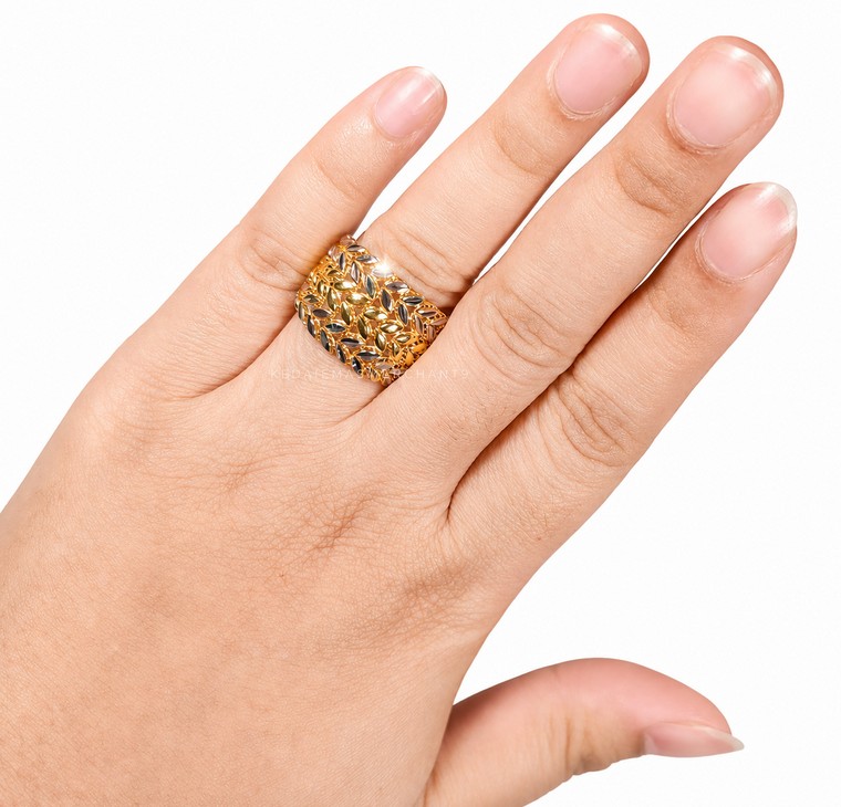 Merchant9 Cincin Emas Leaf Padi 3C L:1.6CM