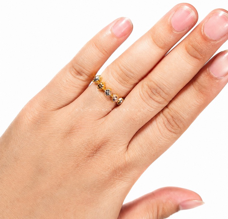 Merchant9 Cincin Emas Louise Diamond Cut 1 Layer L:0.4CM