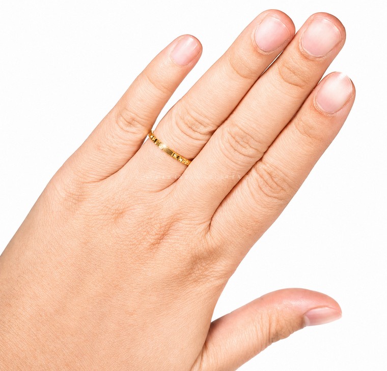 Merchant9 Cincin Emas Belah Rotan Siput Tetris L:0.2CM