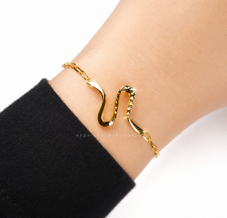Merchant9 Rantai Tangan Choker Paperclip Wave
