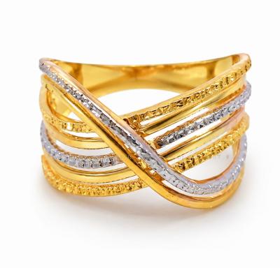 Merchant9 Cincin Emas Silang Diamond Cut 2C L:1.1CM