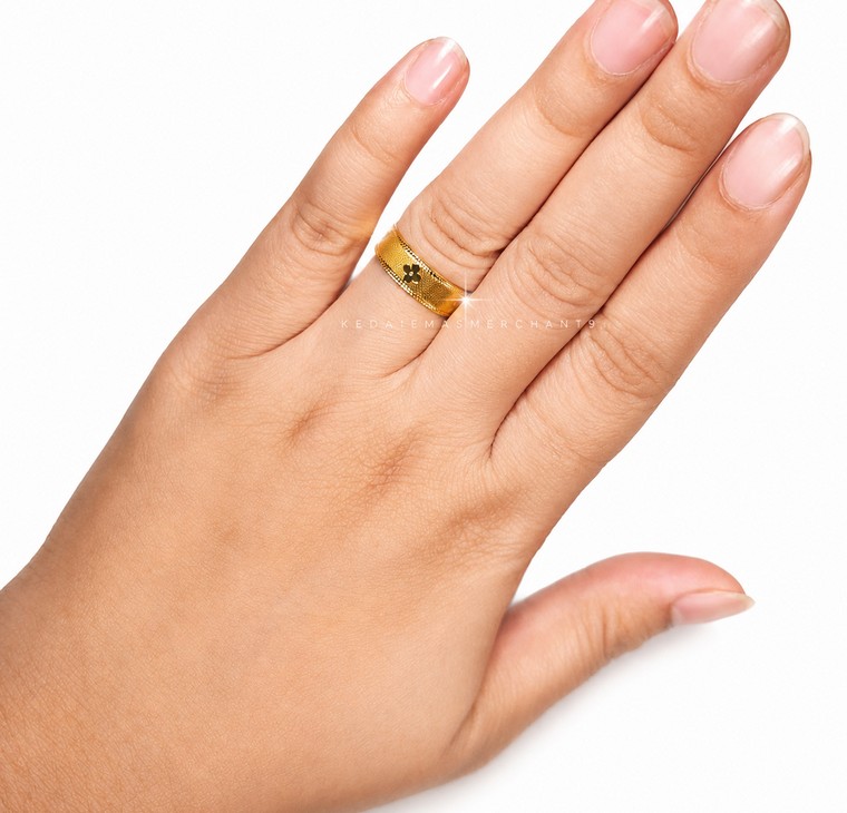 Merchant9 Cincin Emas Belah Rotan VCL:0.5CM