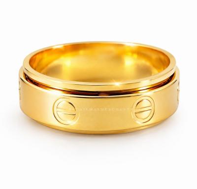 Merchant9 Cincin Emas Ctier Spinning Ring Padu L:0.65CM