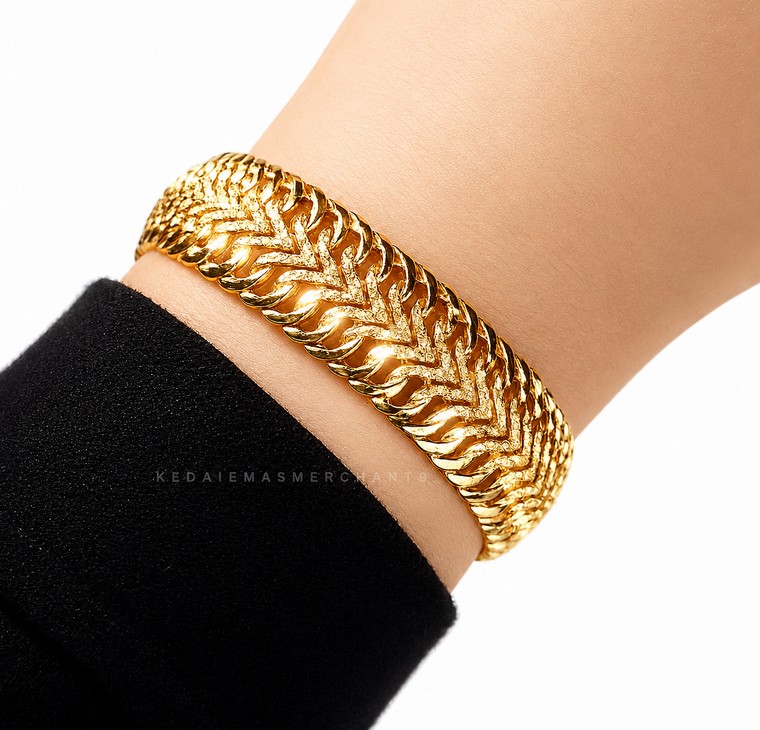 Merchant9 Rantai Tangan Kait Pasir 2 Layer L:1.6CM
