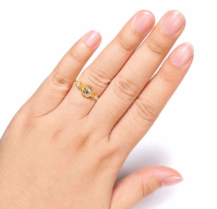 Merchant9 Cincin Emas Tocang Flower 2C L:0.6CM