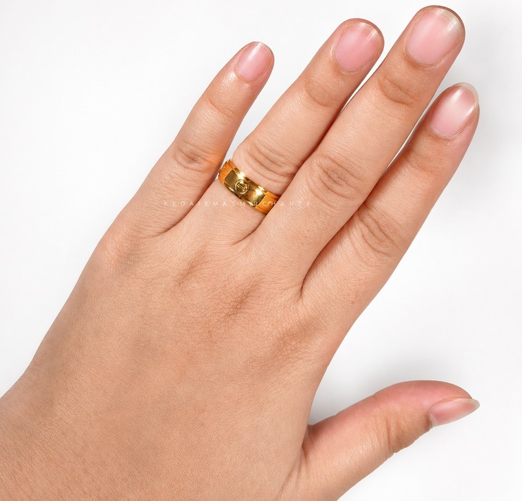Merchant9 Cincin Emas Ctier Spinning Ring Padu L:0.65CM