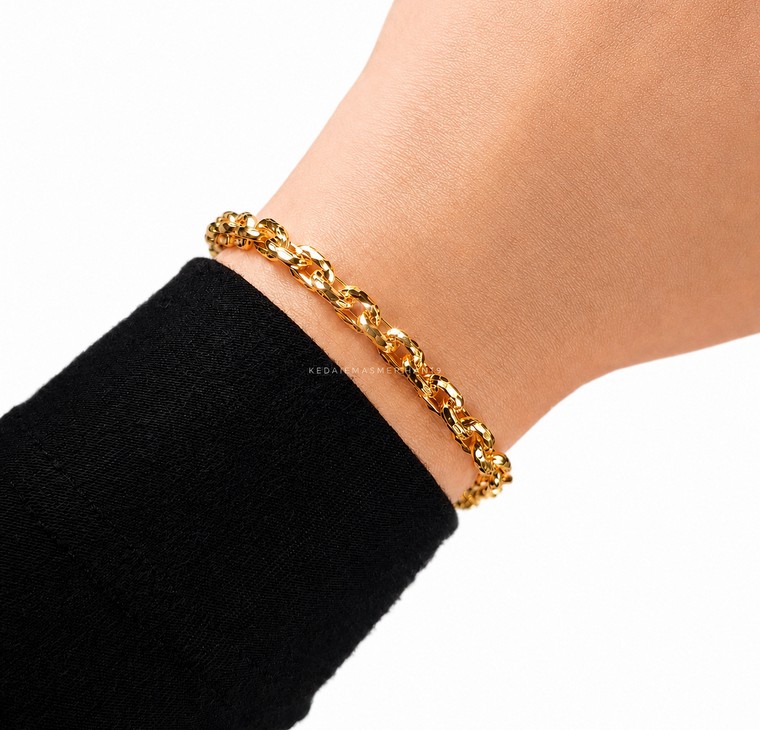 Merchant9 Rantai Tangan Sauh Dimensi Love L:0.5CM