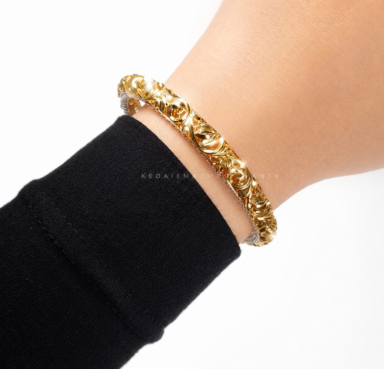 Merchant9 Gelang Chempaka Diamond Cut 2C L:0.7CM