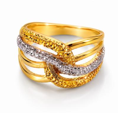 Merchant9 Cincin Emas Belt Silang Diamond Cut 2C L:1.2CM