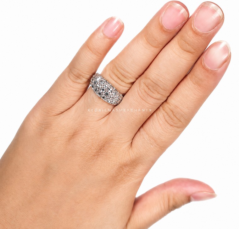 Merchant9 Cincin Emas Lintah Kerawang 2C L:0.9CM