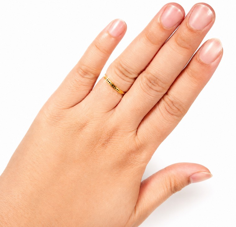 Merchant9 Cincin Emas Belah Rotan Dot L:0.2CM