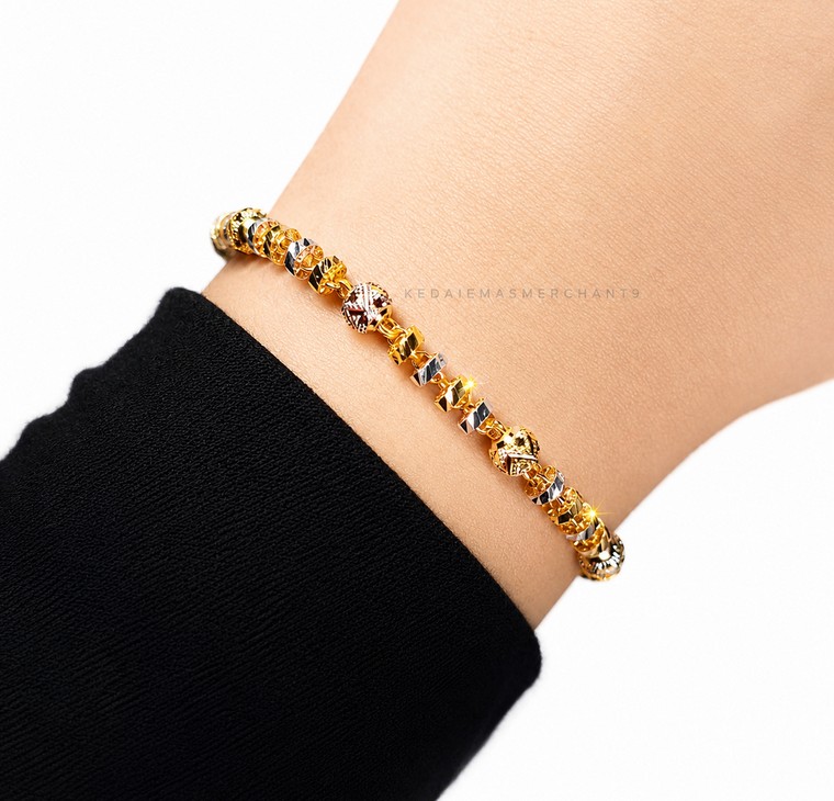 Merchant9 Rantai Tangan Boba Zig Zag 2C L:0.5CM