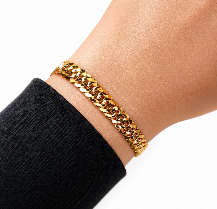 Merchant9 Rantai Tangan Kait 2 Star Padu L:0.8CM (Klip Petak)