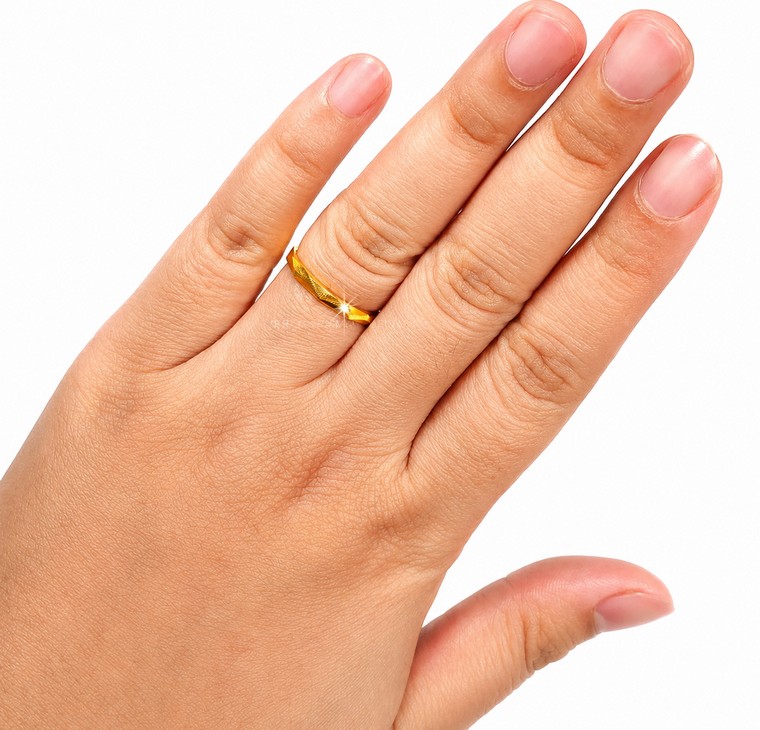 Merchant9 Cincin Emas Belah Rotan Minimalist L:0.2CM