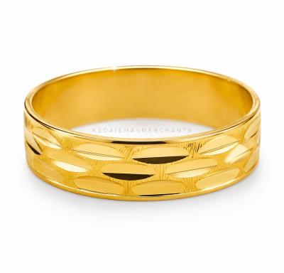 Merchant9 Cincin Emas Belah Rotan Snake Skin Batik L:0.5CM
