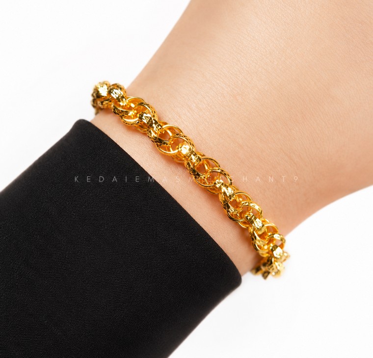 Merchant9 Rantai Tangan Kendi Double Dimensi  L:0.6CM