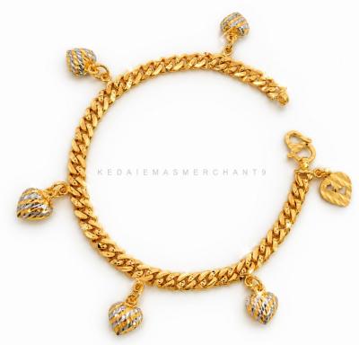 Merchant9 Rantai Tangan Puteri Gantung Love 2C L:0.4CM