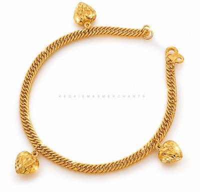 Merchant9 Rantai Tangan Kait 2 Polish Gantung Love L:0.3CM
